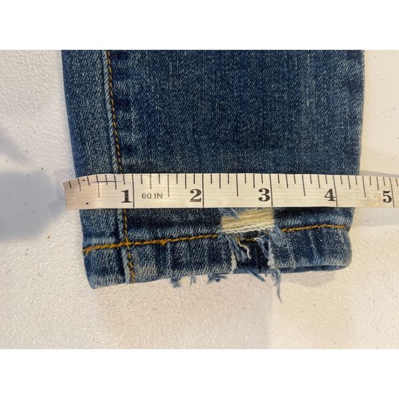 KanCan Womens Jeans Skinny Leg Distressed Low Rise Flat Front Blue Size W28 - Picture 8 of 10